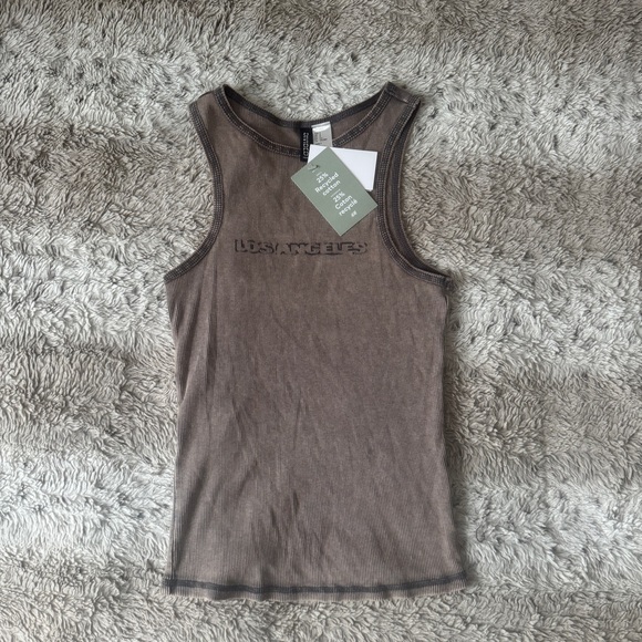 H&M Taupe Ribbed Tank Top - Picture 7 of 8